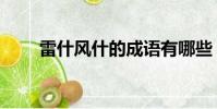 雷什風什的成語有哪些(雷風成語)