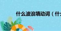 什么波浪填動詞(什么的波浪)