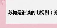 蘇梅是誰演的電視劇(蘇梅是誰演的)