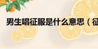 男生唱征服是什么意思(征服是什么意思)