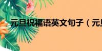 元旦祝福語英文句子(元旦祝福語英文)