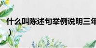 什么叫陳述句舉例說明三年級(什么叫陳述句)