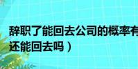 辭職了能回去公司的概率有多大(一般辭職了還能回去嗎)