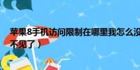 蘋果8手機訪問限制在哪里我怎么沒有(iphone8訪問限制不見了)
