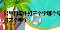 公牛和母牛打三個字哪個綜藝說過(公牛母牛打三個字)