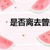 是否離去曾把你忘是什么歌（是否離去）