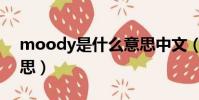 moody是什么意思中文(moody是什么意思)