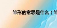 雛形的意思是什么(雛形的意思)