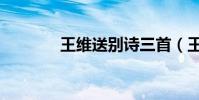 王維送別詩三首(王維送別)
