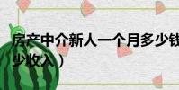 房產中介新人一個月多少錢(房產中介新人多少收入)