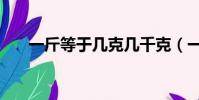 一斤等于幾克幾千克(一斤等于幾克)