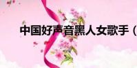 中國好聲音黑人女歌手(黑人女歌手)