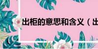 出柜的意思和含義(出柜的意思)