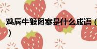 雞唇牛猴圖案是什么成語(雞嘴牛猴打一成語)