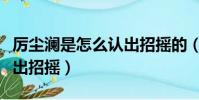 厲塵瀾是怎么認出招搖的(厲塵瀾什么時候認出招搖)