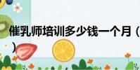 催乳師培訓多少錢一個月(催乳師培訓多少錢)