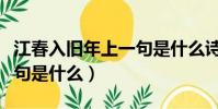江春入舊年上一句是什么詩(江春入舊年上一句是什么)