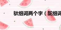 馱組詞兩個字(鴕組詞兩個字的)