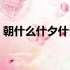 朝什么什夕什么的成語（朝什么夕什么成語）