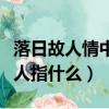 落日故人情中故人是什么意思（落日故人情故人指什么）