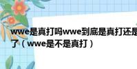 wwe是真打嗎wwe到底是真打還是假打看看慢鏡頭就明白了(wwe是不是真打)