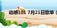 動感101 7月21日歌單(動感101 7)