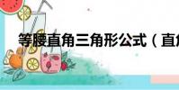 等腰直角三角形公式(直角三角形公式)