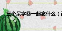 三個呆字疊一起念什么(兩個呆念什么)