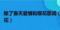 除了春天愛情和櫻花歌詞(除了春天愛情和櫻花)