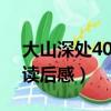大山深處400-600字作文（大山深處的焟光讀后感）