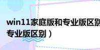 win11家庭版和專業版區別(win10家庭版和專業版區別)