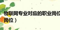 物聯網專業對應的職業崗位(物聯網專業就業崗位)