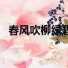 春風吹柳綠碧水育花紅橫批（春風吹柳綠）