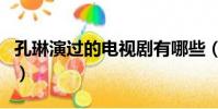 孔琳演過的電視劇有哪些(孔琳演過的電視劇)
