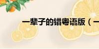 一輩子的錯粵語版(一輩子的錯)