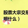 股票大宗交易什么意思知乎（股票大宗交易說明什么）