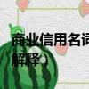 商業信用名詞解釋是什么意思（商業信用名詞解釋）