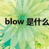 blow 是什么意思（blow是什么意思中文）