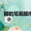 腳的筆畫順序是什么（腳的筆順筆畫順序）