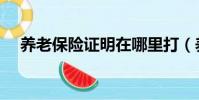 養老保險證明在哪里打(養老保險證明)