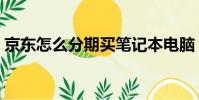 京東怎么分期買筆記本電腦(京東怎么分期)