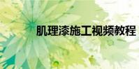 肌理漆施工視頻教程(肌理漆)