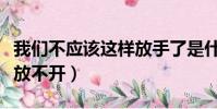 我們不應該這樣放手了是什么歌(我們不應該放不開)