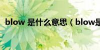 blow 是什么意思(blow是什么意思中文)