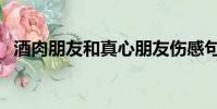 酒肉朋友和真心朋友傷感句子(酒肉朋友)