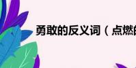 勇敢的反義詞(點燃的反義詞)