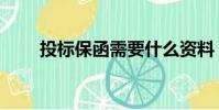 投標保函需要什么資料(投標保函)