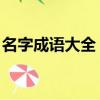 名字成語大全 四字成語（名什么一什么成語）