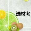 選材考究的意思（考究的意思）