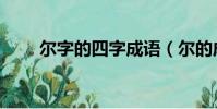爾字的四字成語(爾的成語有哪些)